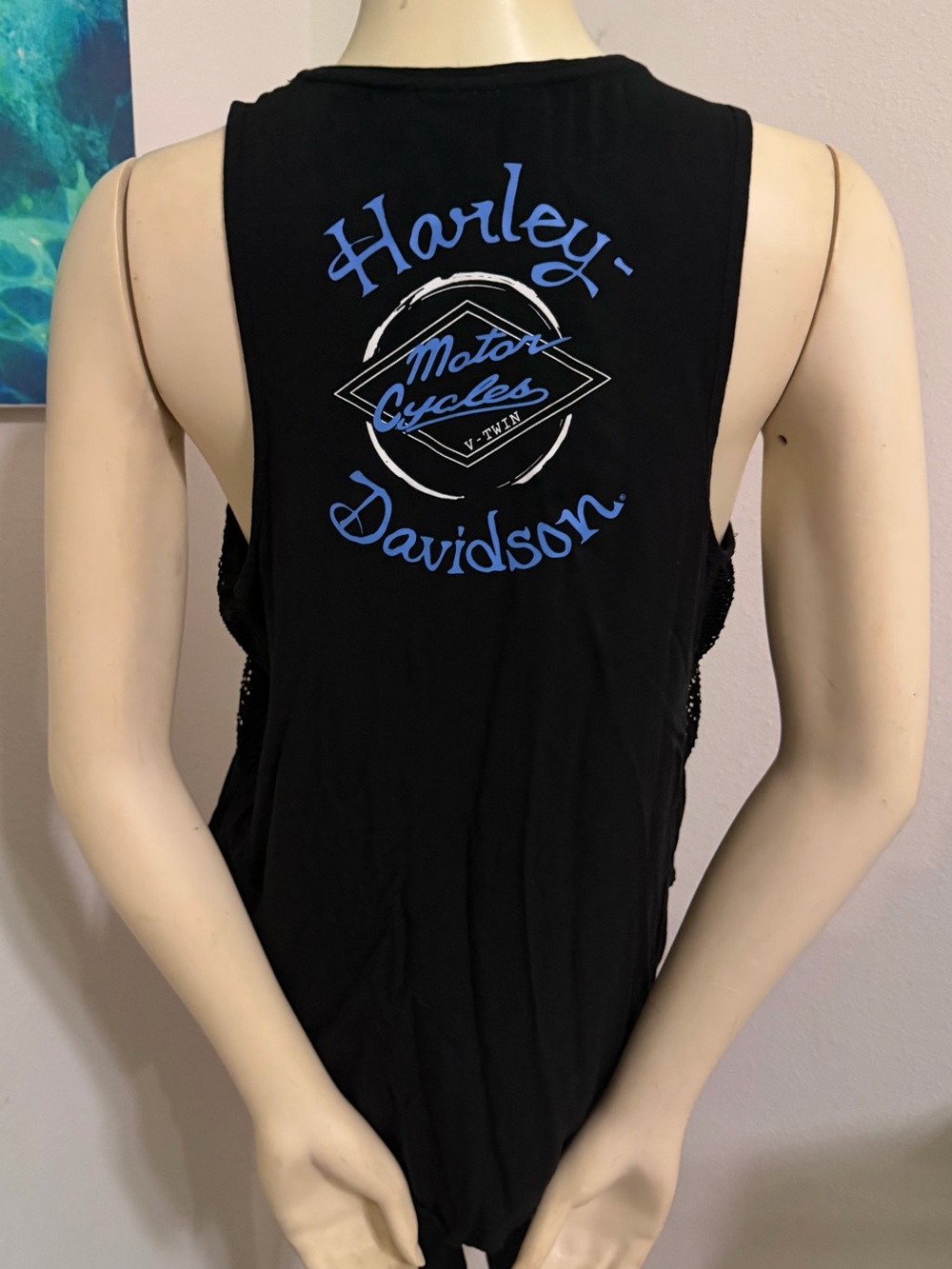 Worn Once! Harley Davidson Women’s Mesh Lace Accent Woven Tank Top!
